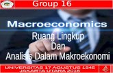 Makroekonomi, Ruang lingkup dan analisis dalam ekonomi makro