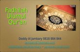 Fadhilah Ulumul Qur'an