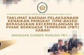 Taklimat Kaedah Pelaksanaan Time Based PBT Sabah 2016