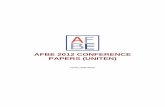Download AFBE Conference Papers 2012