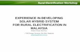 experience in developing solar hybrid system for rural electrification ...