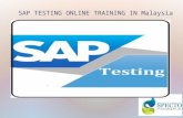 Sap testing online training in malaysia