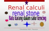 RENAL CALCULI - Batu karang dalam salur kencing