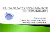 Pauta debates departamento de humanidades