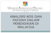 ANALISIS KOS DAN FAEDAH DALAM PENDIDIKAN DI MALAYSIA