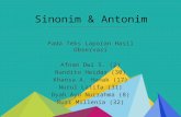 Sinonim & antonim (Bahasa Indonesia Kelas X)