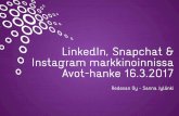 Avot-hanke Instagram, LinkedIn & Snapchat webinaari