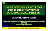 Developing Precision Cold Chain Systems for Tropical Fruits