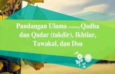 Pandangan Ulama tentang Qada dan Qadar