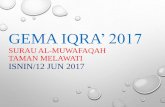 Gema Iqra' Negeri Selangor 2017_17 Ramadan 1438_Surau Al-Muwafaqah Taman Melawati
