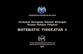 KEMENTERIAN PENDIDIKAN MALAYSIA · PDF fileKEMENTERIAN PENDIDIKAN MALAYSIA Kurikulum Bersepadu Sekolah Menengah Huraian Sukatan Pelajaran MATEMATIK TINGKATAN 4 PUSAT PERKEMBANGAN KURIKULUM