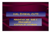 HAL EHWAL CUTI - Sabah Edu.Netsabah.edu.my/skpmtdon/notes/bab cuti terkini.pdf · bersalin dalam cuti penggal sekolah • Cuti separuh gaji selama 14 hari jika bersalin dalam ...