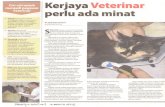 Kerjaya Veterinar perlu ada minat - Welcome to Universiti ...psasir.upm.edu.my/4591/1/0800.pdf · mengendalikan kajian klinikal terhadap kesihatan manusia dan haiwan secara global.