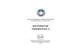 MATEMATIK TINGKATAN 4 - smktt. · PDF filePengajaran dan pembelajaran Matematik digabungkan ... Bermula tahun 2012, ... diperolehi dari Internet dan sebagainya memberi kesan jangka