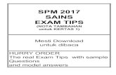 SPM 2017 SAINS EXAM TIPS - · PDF fileSPM 2017 SAINS EXAM TIPS (NOTA TAMBAHAN untuk KERTAS 1) Mesti Download ... FORM 4 BAB 5 TENAGA DAN PERUBAHAN KIMIA 2. Perubahan haba di dalam