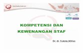 Dr. dr. Sutoto,M - · PDF fileAda pelaksanaan pola ketenagaan secara kolaborasi dengan perencanaan staf yang meliputi ... Rumah sakit menetapkan dan melaksanakan proses rekrutmen,