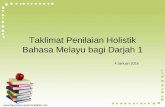 Taklimat Penilaian Holistik Bahasa Melayu bagi Darjah 1cedarpri.moe.edu.sg/qql/slot/u586/P1 Malay Briefing.pdf · sepanjang tahun 3) Pembelajaran yang ... Bahasa Melayu secara kerap,