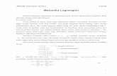 Mekanika Lagrangian - staff.uny.ac.idstaff.uny.ac.id/sites/default/files/pendidikan/Supardi, M.Si... · Mekanika Lagrangian (Fowles) Supardi Mekanika Lagrangian Melalui mekanika Lagrangian