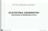 STK 211 Metode statistika - stat.ipb.ac.id 2 Statistika... · • Secara visual,diagram dahan daun hampir sama dengan bar chart dimana kategori-kategorinya didefinisikan dengan struktur