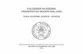 KALENDER AKADEMIK UNIVERSITAS NEGERI · PDF filekalender akademik universitas negeri malang tahun akademik 2014/2015—2015/2016 kementerian riset, teknologi, dan pendidikan tinggi