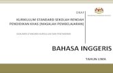 TAHUN LIMA -   · PDF fileBAHASA INGGERIS . TAHUN LIMA. ... SUBJECT/MODULE IMPLEMENTATION 5 ... This is also consistent with the Malaysian Education Development Plan (PPPM)