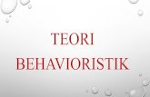 TEORI BEHAVIORISTIK - · PDF fileBEHAVIORISME DALAM ‘BELAJAR SEKOLAH’ •Untuk menerapkan model behaviorisme di dalam kelas, perlu memiliki gagasan yang jelas tentang perilaku