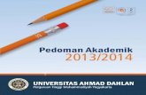 Universitas Ahmad Dahlan - uad.ac.id · PDF filepembangunan berkelanjutan dalam suasana kampus islami. Pedoman Akademik adalah jabaran ... Dahlan dapat dirumuskan ... Perguruan Tinggi