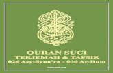 Quran Suci (Terjemah & Tafsir) — Indonesian Translation ...aaiil.org/indonesia/holyquran/quransuci_026to030.pdf · 1020 Asy-Syu'ara Juz XIX Ruku’ 1 Nabi Suci dihibur Dengan nama