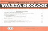 PERSATUAN GEOLOGI MALAYSIA - · PDF file- 231 - (ii) Terdapat penstratuman serta struktur sedimen yang lain. (iii) Kehadiran serpihan lignitl perlapisan gambut dan laterit yang selaras
