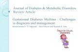 Journal of Diabetes & Metabolic Disorders Review Articledocshare01.docshare.tips/files/30969/309691843.pdf · Journal of Diabetes & Metabolic Disorders Review Article Gestational