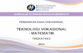 TEKNOLOGI VOKASIONAL MATEMATIK - · PDF file5.2 Penggunaan Teknologi Dalam ... Matematik dan Teknologi Maklumat dan Komunikasi (TMK) Pendidikan Asas ... Menggunakan teknologi bagi