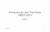 Pengukuran dan Penilaian HBEF3203 - Home - …ujian personaliti, atau rabun warna bagi ujian penglihatan. azizi/072008 5 Raminah Haji Sabran (1991) menegaskan bahawa: • Ujian adalah
