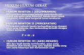 HUKUM NEWTON I (KELEMBAMAN) - staff.uny.ac.idstaff.uny.ac.id/sites/default/files/Materi Biomekanika OR 2.pdf · •HUKUM NEWTON II (PERCEPATAN) Percepatan sebuah benda berbanding