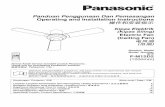 Panduan Penggunaan Dan Pemasangan Operating and ... · PDF filePanduan Penggunaan Dan Pemasangan Terima Kasih kerana membeli produk Panasonic. Thank you for purchasing Panasonic product.
