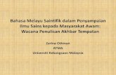 Bahasa Melayu Saintifik dalam Penyampaian Ilmu Sains ... · PDF fileSekolah Melayu – Darjah 5 Sekolah Menengah aliran Bahasa Melayu rumi -Wujud ... peratus sisa buangan menjimatkan