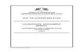 SIJIL PELAJARAN MALAYSIA COURSEWORK ASSESSMENT MANUAL · PDF file1 1. coursework assessment manual . information and communication technology 3765/2 . sijil pelajaran malaysia. lembaga