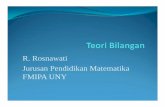 R. Rosnawati Jurusan Pendidikan Matematika FMIPA UNYstaffnew.uny.ac.id/upload/132001808/pendidikan/teori-bilangan.pdf · Faktor pembagi bersama dari 45 dan 36 adalah 1, 3, 9 FPB ...