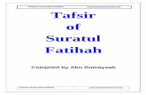 Tafseer Suratul Fatihah -   · PDF fileTafseer of Suratul Fatihah 2   ... [Adwaa al-Bayaan fee Eedaah al-Qur’an bil Qur’an]. ... Sab`ul Mathaanee and al-Qur’anul Adheem]