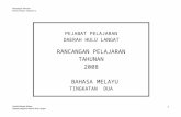 RANCANGAN TAHUNAN · Web viewRancangan Pelajaran Tahunan Bahasa Melayu Tingkatan 2, Tahun 2008 Cadangan Penulisan Rancangan Harian MINGGU/ UNIT/KELOMPOK TEMA/TAJUK HASIL PEMBELAJARAN