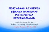 Norlaila Mustafa, MD Pakar Perunding · PDF fileAl-Arouj M, Assaad-Khalil S, Buse J, et al. Recommendations for management of diabetes during Ramadan: ... Include fruits and vegetables