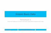 Sistem Basis Dataocw.upj.ac.id/files/Slide-IST-102-1-Sistem-File-Tradis...Sistem Basis Data Pertemuan1 Sistem file tradisional vs sistem basis data, pengenalan komponen basis data
