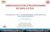 IMMUNISATION PROGRAMME IN MALAYSIA NATIONAL IMMUNISATION SCHEDULE. ... TREND FOR POLIOMYELITIS AND POLIO ... • Tetanus • Polio • Hepatitis B • Measles