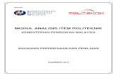 KEMENTERIAN PENDIDIKAN MALAYSIA BAHAGIAN …122.129.120.12/bahan/BPN - MODUL ANALISIS ITEM... · Laporan bagi analisis CLO dan PLO ... Melalui Modul Analisis Item Politeknik ini,