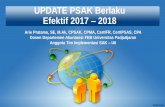 UPDATE PSAK Berlaku Efektif 2017 2018 - iaijabar.or.idiaijabar.or.id/wp-content/uploads/2017/07/Materi-PAK-Arie-PSAK... · AGENDA Perkembangan Umum SAK 2016 – 2017 Overview Singkat