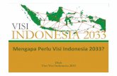 Mengapa Perlu Visi Indonesia 2033? · Rencana Pembangunan Jangka Panjang 25 Tahun 2000 – 2025, dan kepada Tim Perumus Visi Indonesia 2030, ... pertumbuhan sektor pertanian yang
