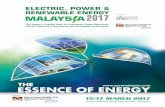 ELECTRIC, POWER & RENEWABLE ENERGY MALAYS … · WHY ELECTRIC, POWER & RENEWABLE ENERGY MALAYSIA? Here are some great reasons why YOU should exhibit! SHOW STATISTICS Size Of Exhibition