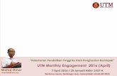 UTM Monthly Engagement 2016 (April) Wahid Omar · FAKULTI SAINS PUAN KHADIJAH BINTI ISMAIL ... Kemaskini 1.4.16 2011 2012 2013 2014 2015* ELPPT ... • Purata markah yang diperolehi