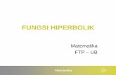 FUNGSI HIPERBOLIK Hasil Pembelajaran • Mendefinisikan fungsi hiperbolik dalam bentuk fungsi eksponensial • Menyatakan fungsi hiperbolik sebagai deret pangkat • Mengenal grafik