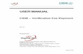 USER MANUAL - ccpm.cidb.gov.myccpm.cidb.gov.my/VerificationFee-UserManual.pdf · Page 1 of 11 USER MANUAL CIDB – Verification Fee Payment Ver 1.0 Prepared by: Dagang Net Technologies