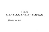 HJ-3 MACAM-MACAM JAMINAN - CORONG HATI …herlindahpetir.lecture.ub.ac.id/files/2012/03/HJ-3-MACAM-JAMINAN.pdf · • Jaminan umum – Merupakan jaminan ... – Jaminan yang berupa